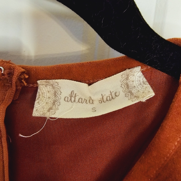 NWT Burnt Orange Cut-Out Dress - Picture 3 of 4